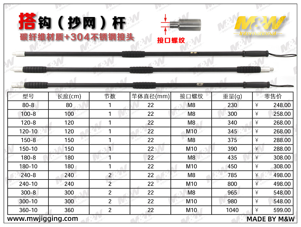 搭钩（抄网）杆