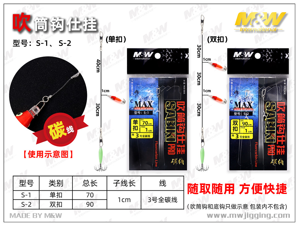 吹筒钩仕挂(S-1、S-2)