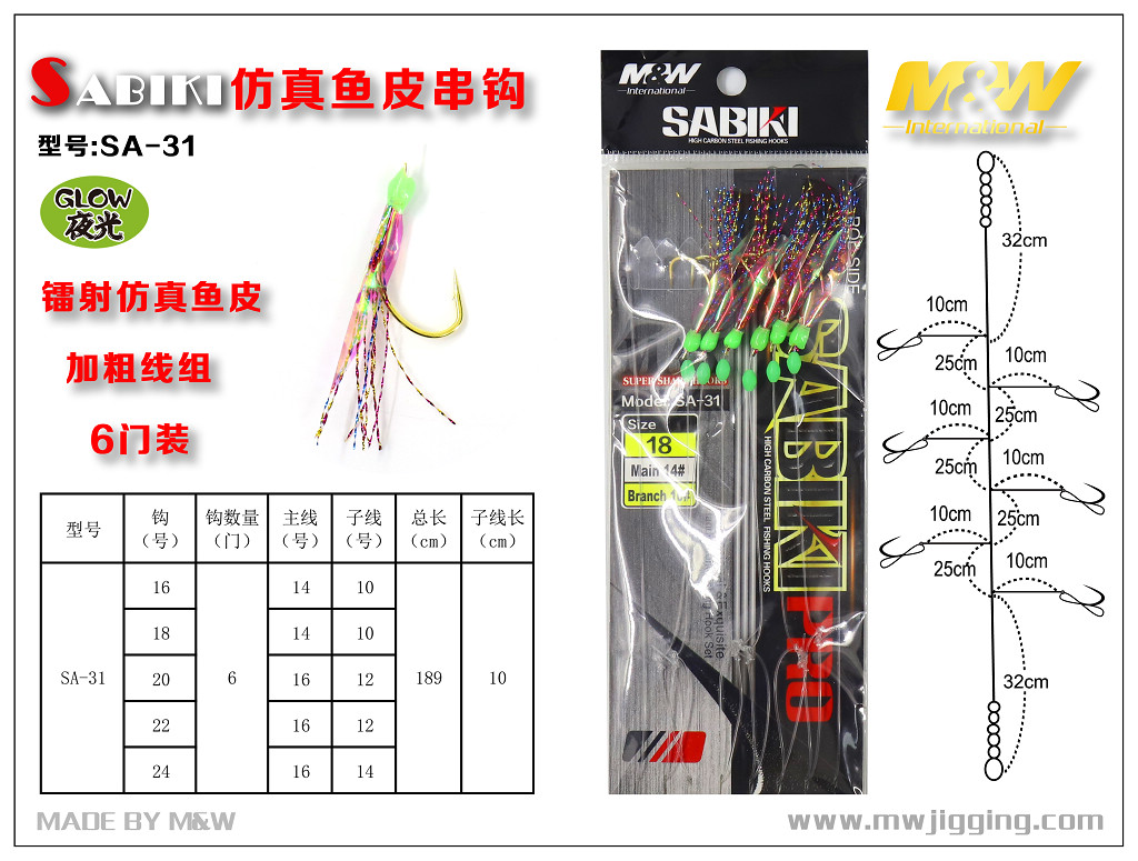 仿真鱼皮串钩（SA-31）