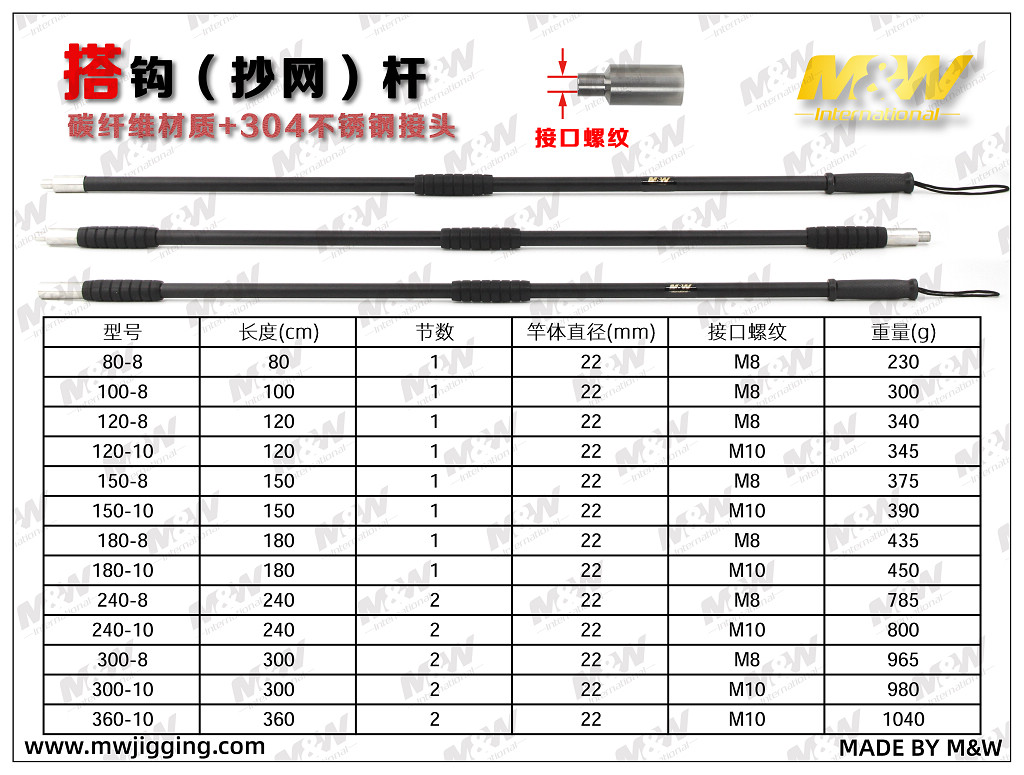 搭钩（抄网）杆